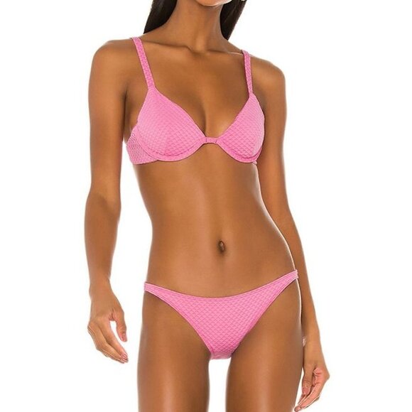 NWT Onia Pink Bikini Set - Dalia Top Ashley Bottom - Picture 1 of 8